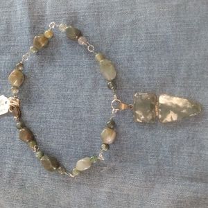 17-1/4 Moss Agate Necklace